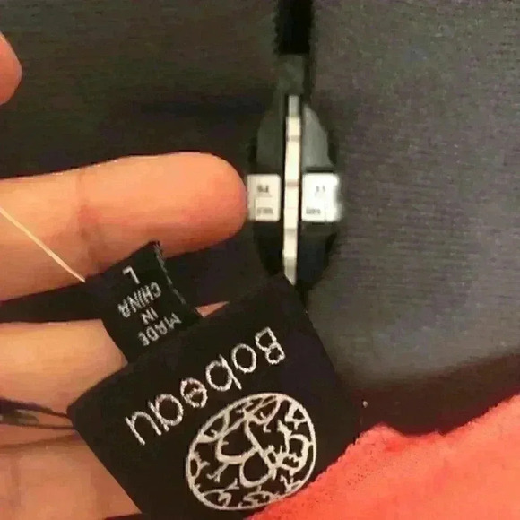 BOBEAU spring summer salmon orange tropical maxi dress women LARGE - Picture 9 of 10